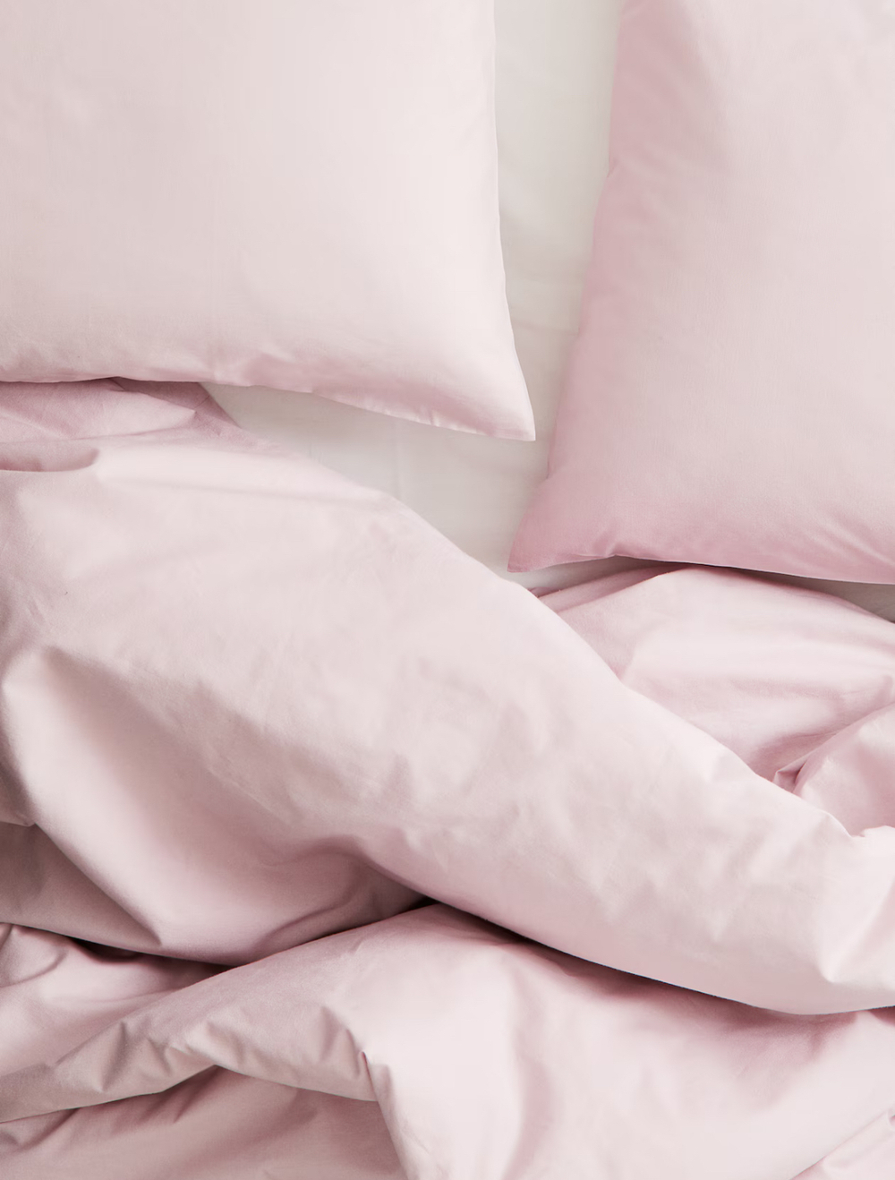 H&M Хлопковое двойное постельное белье, розовый