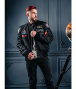 Лётная куртка MA-1 PATCH bomber, black