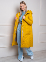 Пальто женское "Голд" горчица