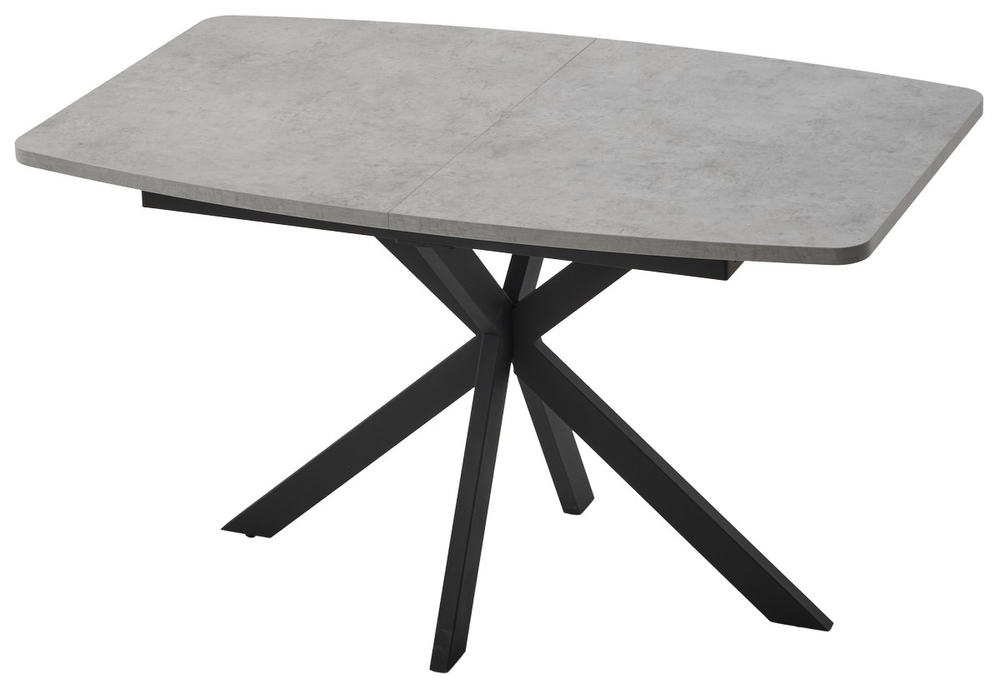 Стол М-City DISAUR Аризона 130 Бетон Чикаго Светло-серый, Черный каркас