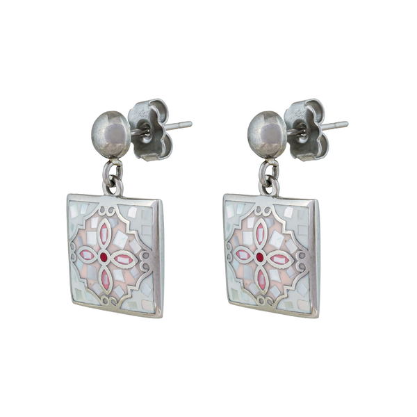 Серьги Fiore Luna ENAMEL ROSE AE03194-3 R/S