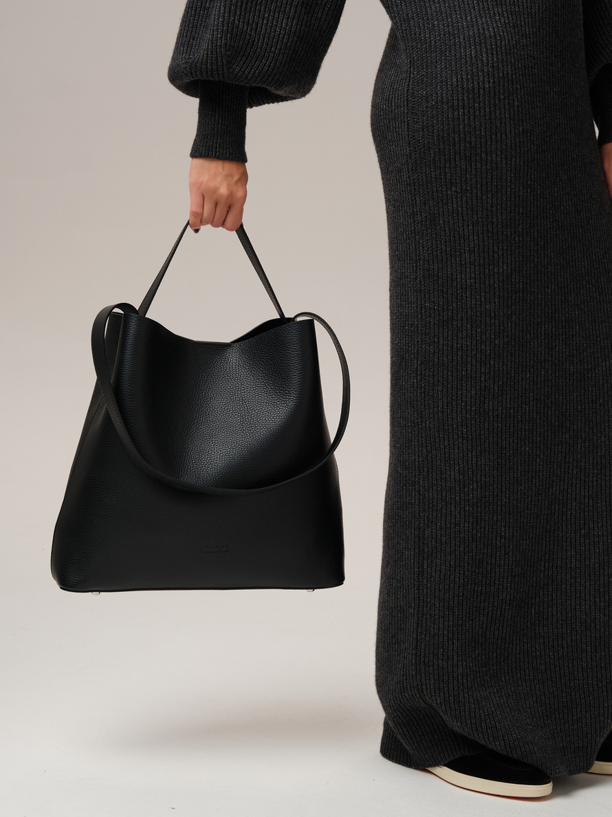 Кожаная сумка шоппер DBR 30948 черный