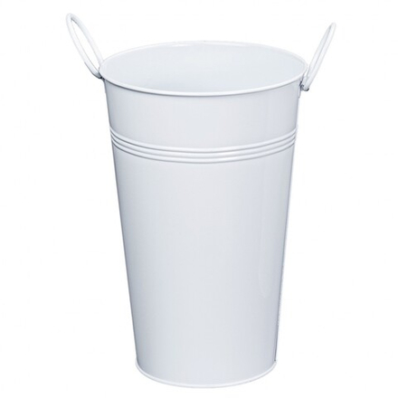 Вазон металлический D14*10*H21,5см Белый (STG603)