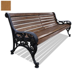 Скамейка чугунная "Ренессанс" сосна 1,8м, брус 30х60мм, тик