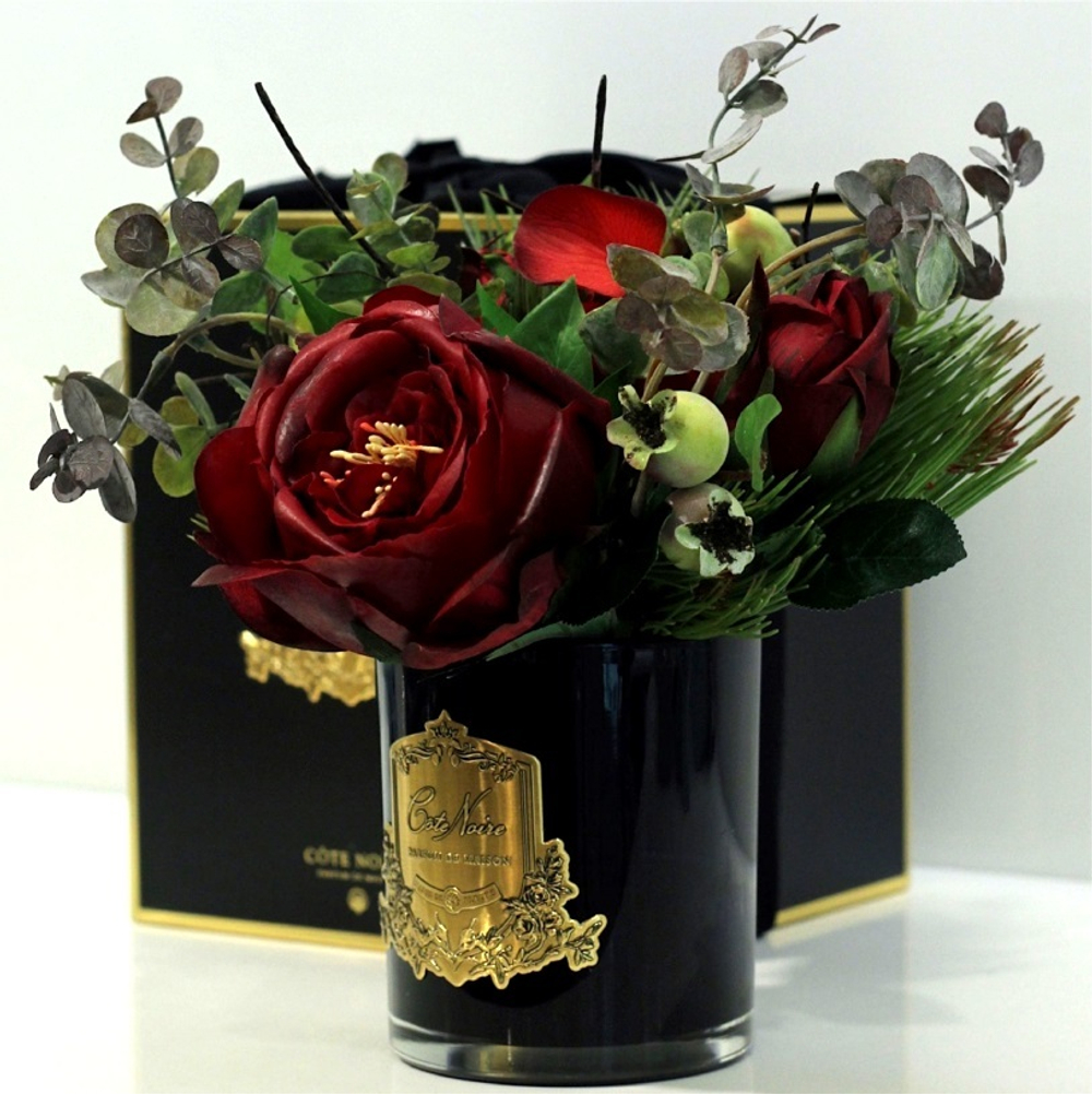 Букет цветов ароматизированный в черной вазе и 2 спрея 21х17х17 Cote Noire Summer Posie