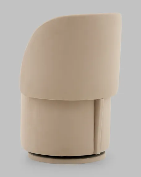 Пуф Gong со складной спинкой и ящиком, бежевый велюр