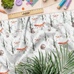 Ткань мембрана лиса со зверьками