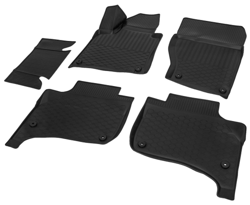 Коврики в салон автомобиля Rival для Volkswagen Touareg II поколение рестайлинг 2014-2018, полиуретан, с крепежом, 5 частей, 15808002