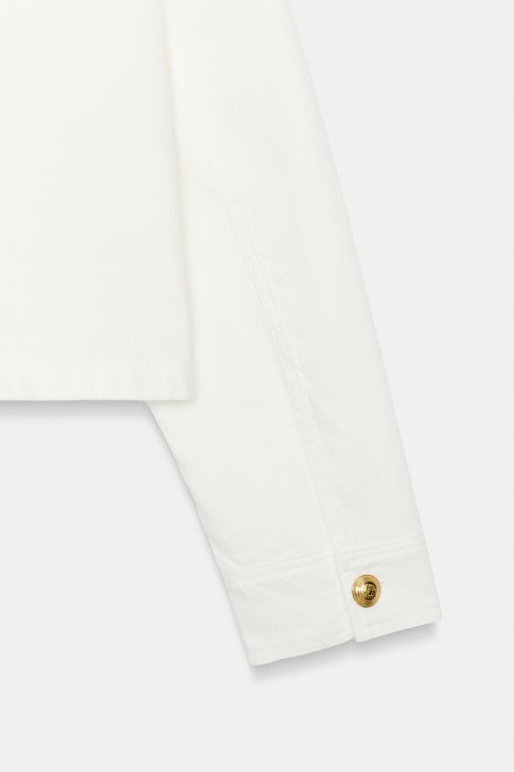 ZARA КУРТКА С ЗОЛОТИСТЫМИ ПУГОВИЦАМИ, БЕЛЫЙ