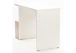 Письменный стол Дижон 110х50х75 белое тиснение / дуб сонома