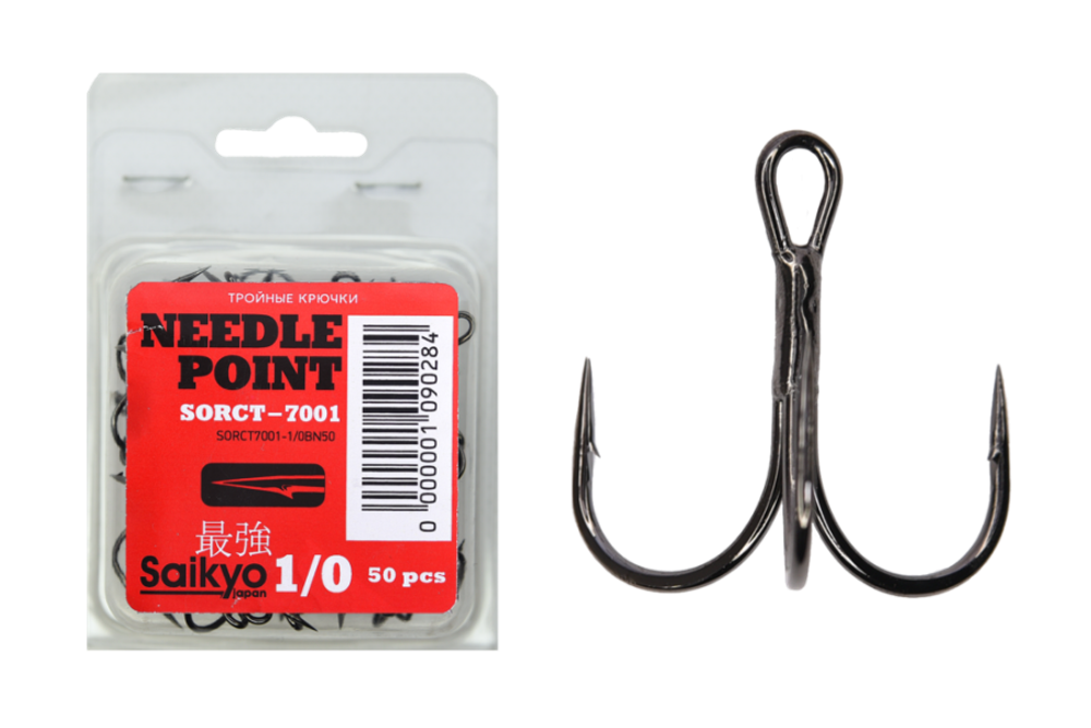 Крючки Saikyo тройн.7001BN №1/0 (50шт)