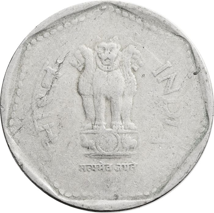 1 рупия 1983-1990 Индия VF