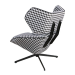 Вращающееся кресло 5142  из ткани черного и белого цвета