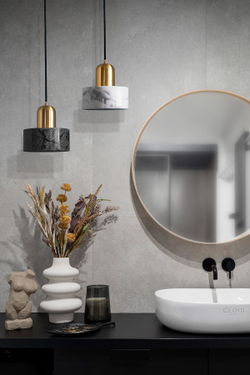 Подвесной светильник Cloyd ANTUAN P1 / Ø15 см - черн.мрамор (арт.10795)