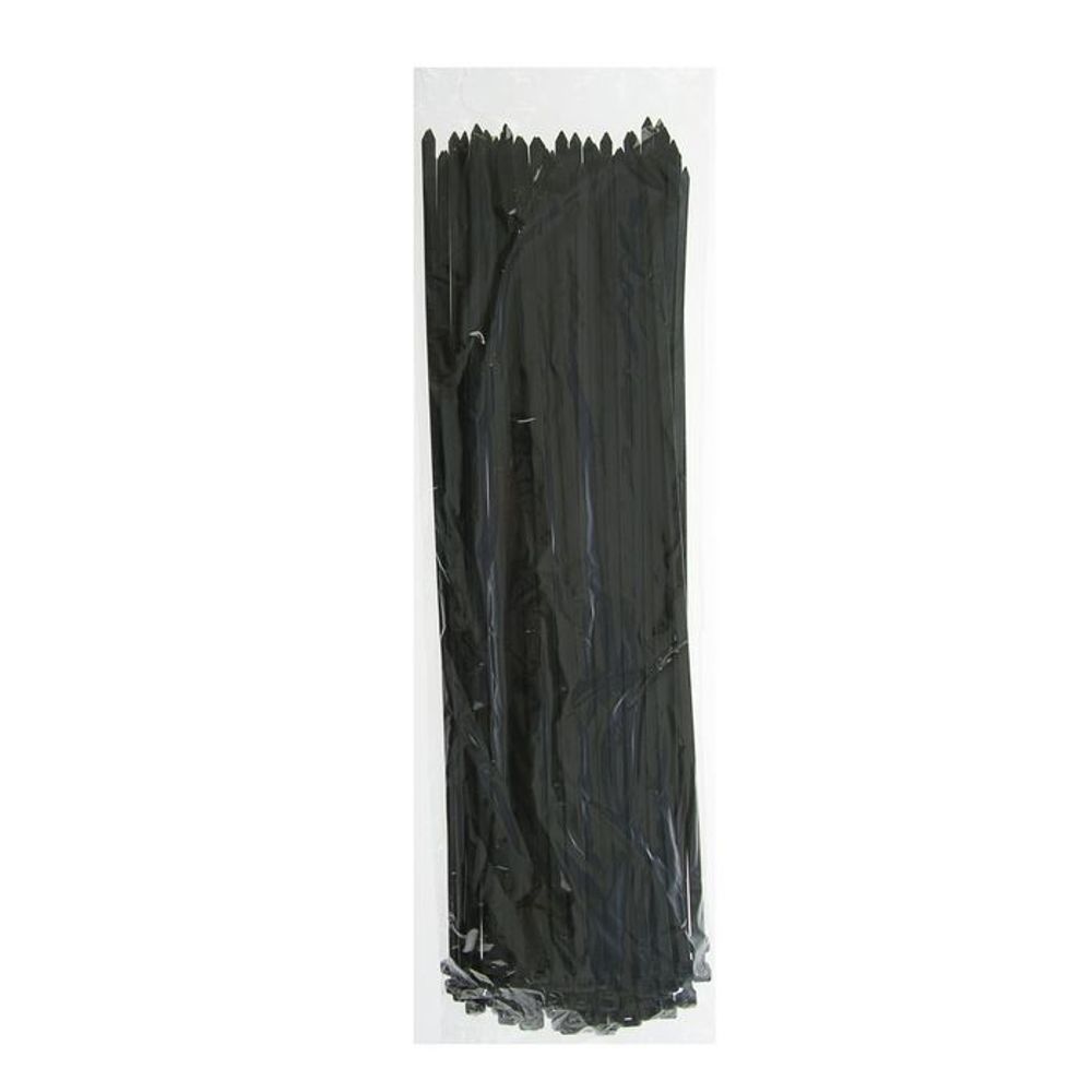 Хомут-стяжки пластиковые, 7.6х500 мм, чёрные, упаковка 100 шт.