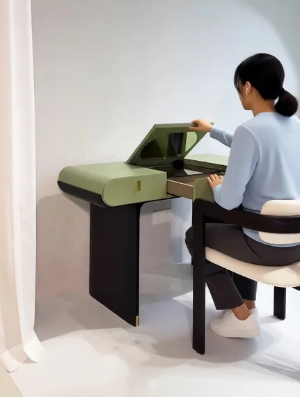 Туалетный столик с зеркалом и ящиками 4834