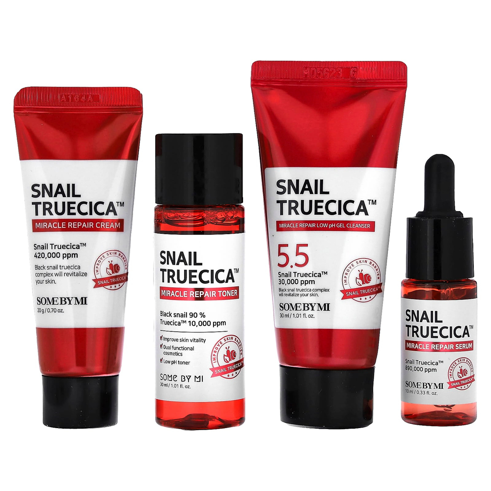 SOME BY MI, Snail Truecica, стартовый набор для чудесного восстановления, набор из 4 продуктов