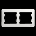 Schneider Electric Glossa Белый Рамка 2-местная горизонтальная IP20 скрытая установка GSL000102