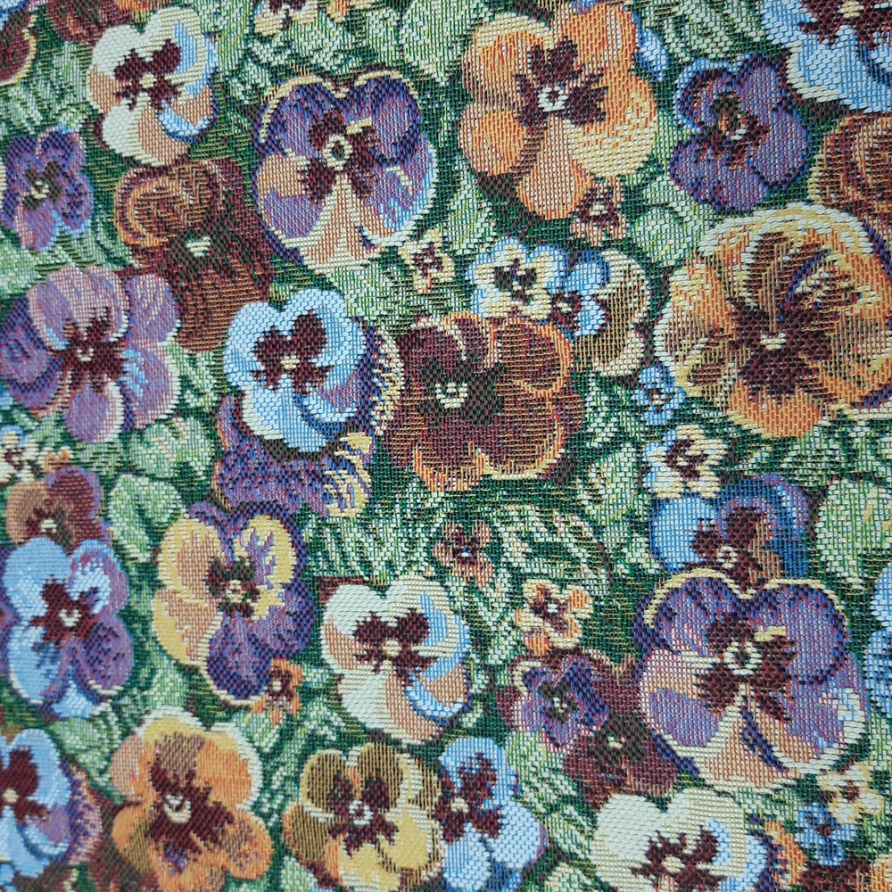 Мебельная ткань гобелен на отрез Садовые цветы (160 см) - 1 м.