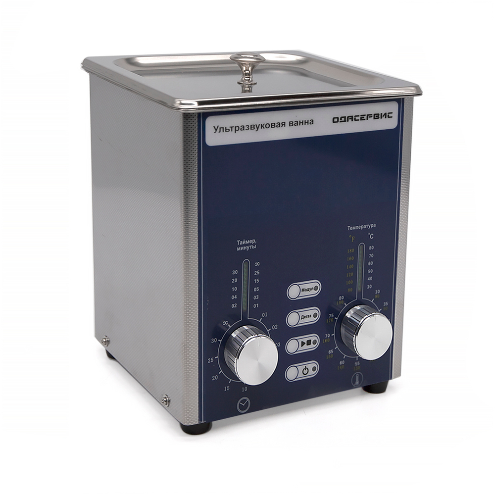 Ультразвуковая ванна с аналоговым управлением, подогревом, дегазацией и модуляцией 2 л ОДА Сервис ODA-DS20_1 (Уценка)