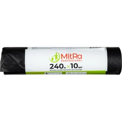 Мешки для мусора MitRa Professional 240 л черные (ПВД 30 мкм, 10 штук)