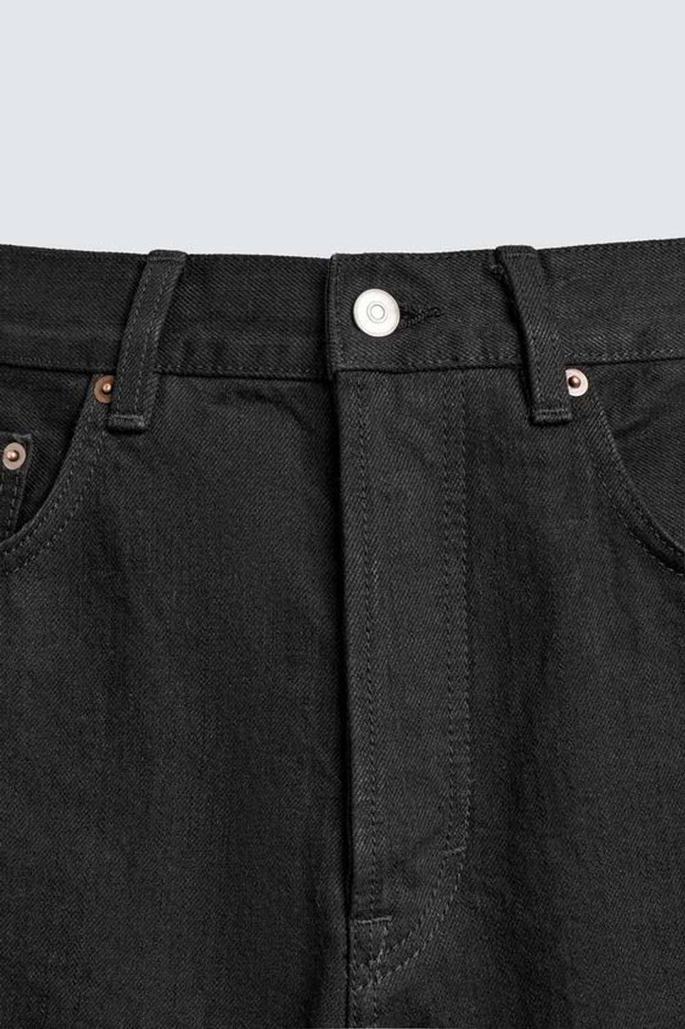 ZARA X AARON LEVINE ДЖИНСЫ ПРЯМОГО КРОЯ BOOTCUT, УГОЛЬНЫЙ