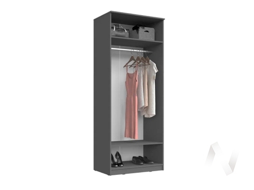 Шкаф 2-х ств платяной МС Челси (графит/графит)