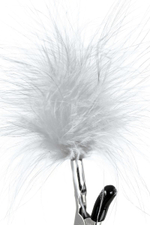 Зажимы для сосков TOYFA Theatre с белым пухом (Цвет: белый)