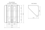 Подвесной шкаф Style Line 450/800 угловой (стекло)