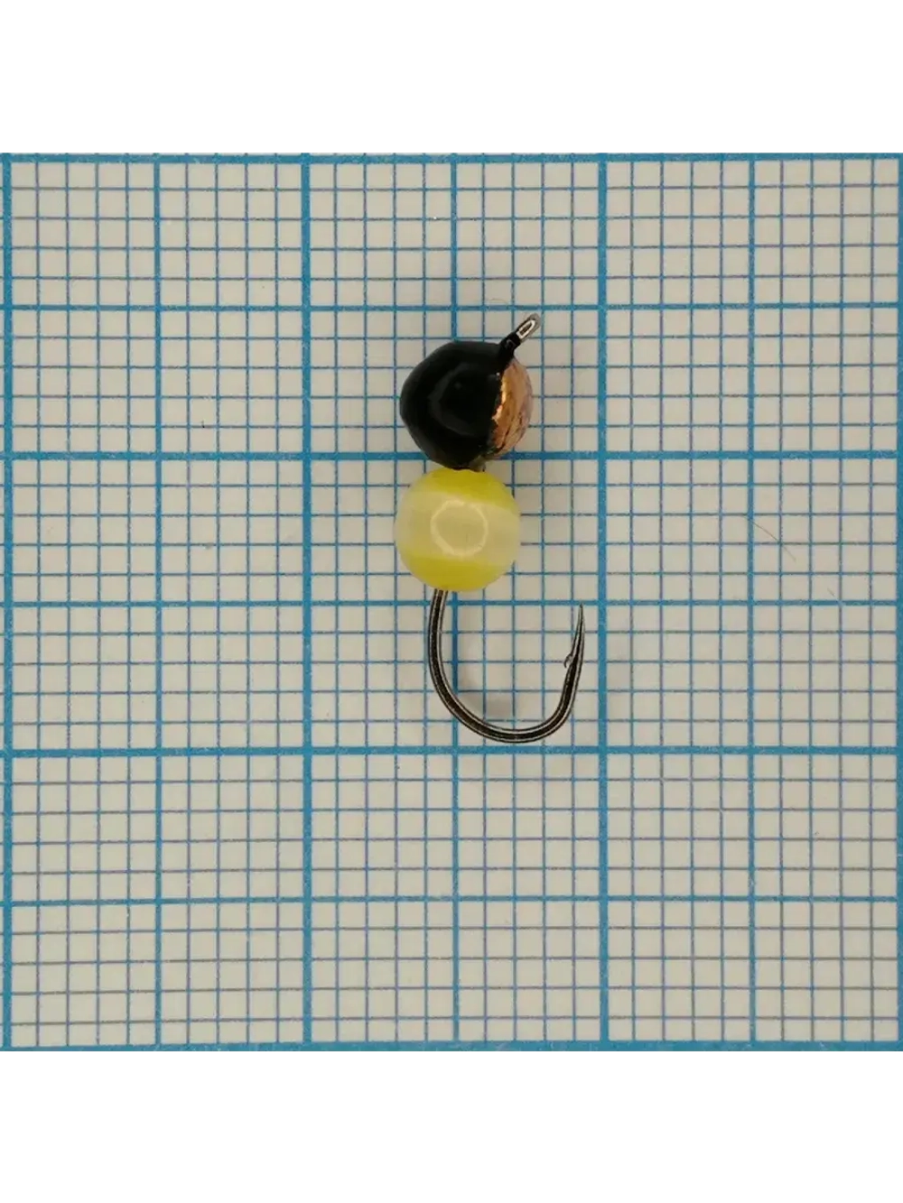 Мормышка вольфрамовая "Дробинка с шариком "кошачий глаз"