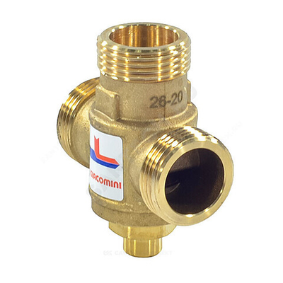 Клапан смесительный термостатический R157A латунь для твердотопливных котлов Ду 25 НР 1" Ру10 Kvs=3.2м3/ч Tн=60С Giacomini R157AY053