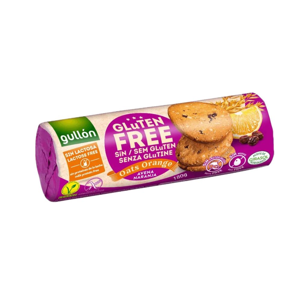 Печенье овсяное с апельсином и изюмом без глютена 180 гр (Gullon)