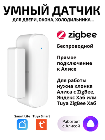 Умный датчик Tuya ZigBee открытия для Алисы