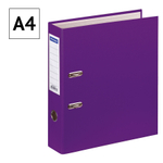 Папка-регистратор OfficeSpace, 70мм, бумвинил, с карманом на корешке, фиолетовая