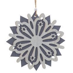 GAEM Украшение новогоднее "Снежинка", L15 W0,3 H16 см, 3в.