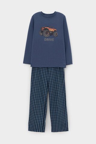пижама  для мальчика  К 1600/грозовая туча,маленькая клетка
