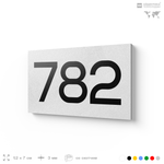 Номер на дверь 782, табличка на дверь для офиса, квартиры, кабинета, аудитории, склада, белая 120х70 мм, Айдентика Технолоджи