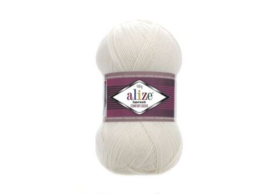 ALIZE "SUPERWASH COMFORT", 75% шерсть, 25% п/а, 100 гр, 420 м, Кремовый