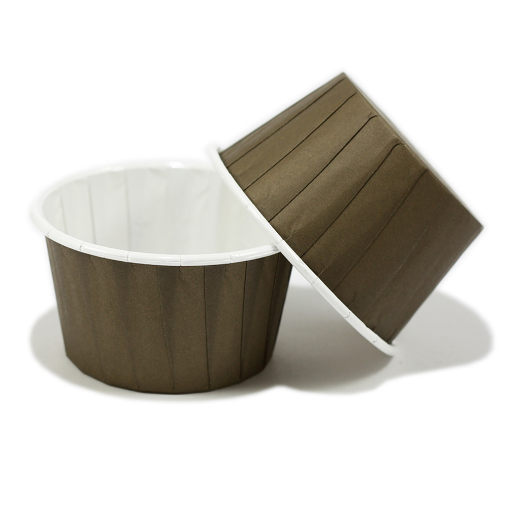 Капсулы бумажные с жёстким бортиком коричневые 10шт