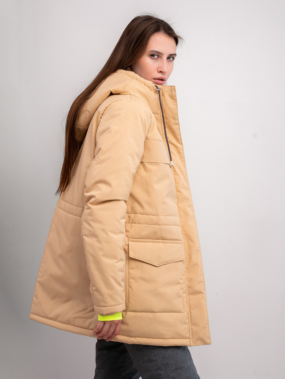 Костюм зимний "Verona" бежевый-серый