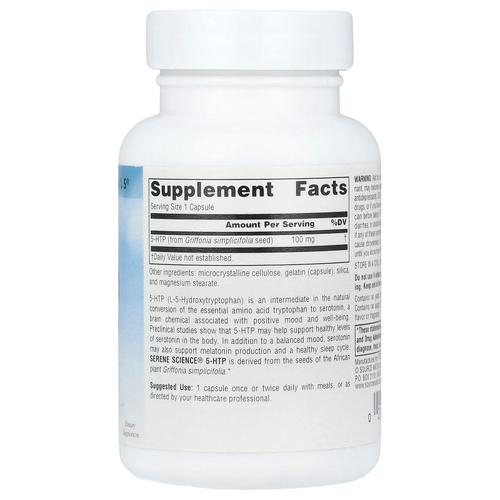 Source Naturals, Serene Science®, 5-HTP, 100 мг, 60 капсул
