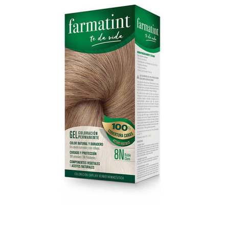 Farmatint Permanent Coloring Gel No.8N-Light Blonde Перманентная краска для волос на растительной основе и маслах без аммиака,оттенок светло-русый