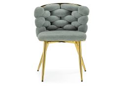 Стул на металлокаркасе Rendi light gray / gold