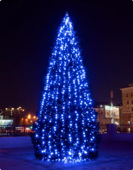 Уличная гирлянда "Синие огни" 24В - для елок от 3 до 22 м