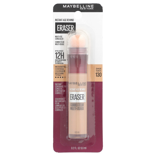 Maybelline, Instant Age Rewind, антивозрастной консилер для маскировки темных кругов под глазами, оттенок 130 средний, 6 мл (0,2 жидк. унции)