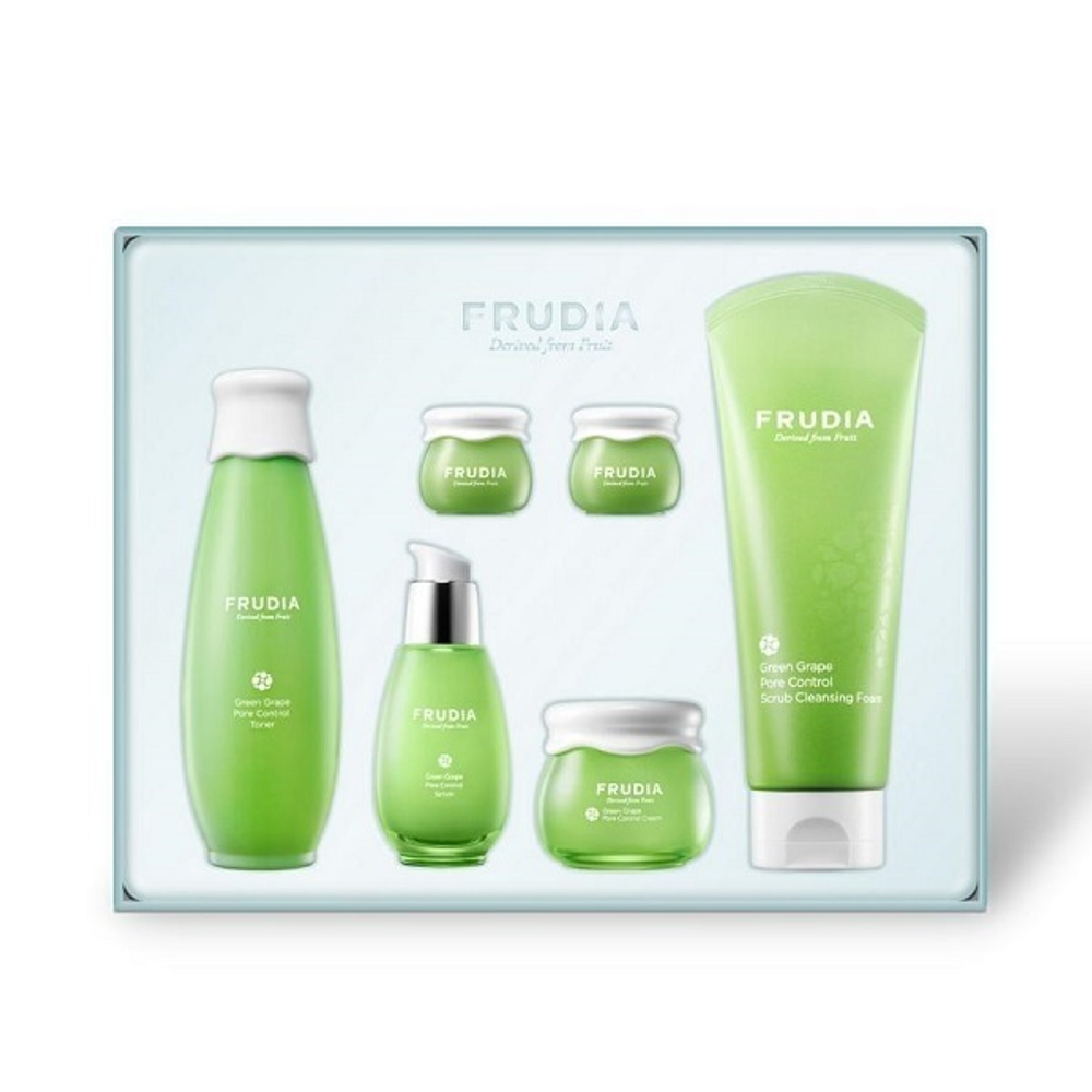 Набор косметики для ухода за комбинированной кожей Увлажнение и Себорегуляция с зеленым Виноградом Frudia Green Grape Set