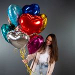 Шар (18"/46 см) Сердце, Розовое Золото