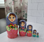 Матрёшка с курочкой 10см 5мест