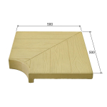 Угловой элемент AquaViva 500х500х70-40, Wood бежевый
