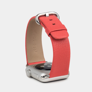 Ремешок для Apple Watch 40/41/42 mm из кожи козы, кораллового цвета